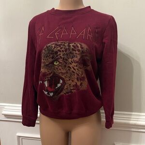 Women's Burgundy Graphic Sweater